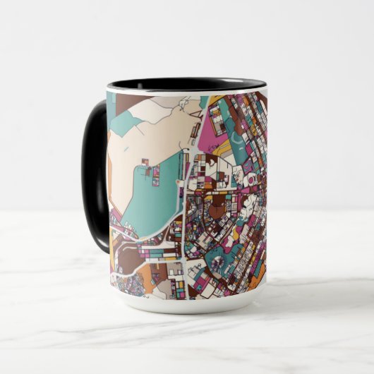 Mug Carte colorée de Brasilia (Devant gauche)