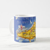 Mug Carte colorée de Hilton Head SC (Devant gauche)