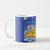 Mug Carte colorée de Hilton Head SC (Gauche)