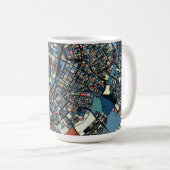 Mug Carte colorée de Tokyo (Devant droit)