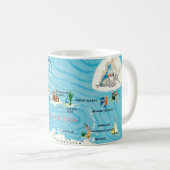 Mug Carte colorée des Caraïbes (Devant droit)