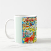 Mug Carte colorée des Îles Vierges (Gauche)