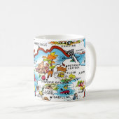 Mug Carte colorée du Michigan (Devant droit)