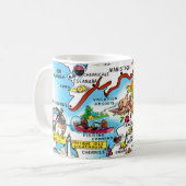 Mug Carte colorée du Michigan (Devant gauche)