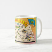 Mug Carte colorée du Nebraska (Devant droit)