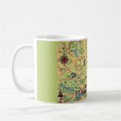 Mug Carte colorée illustrée de Londres Angleterre (Gauche)