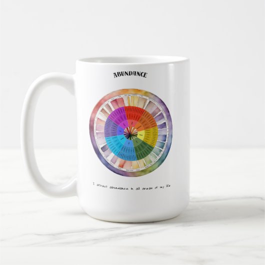 Mug Carte d'affirmation positive d'abondance (Gauche)