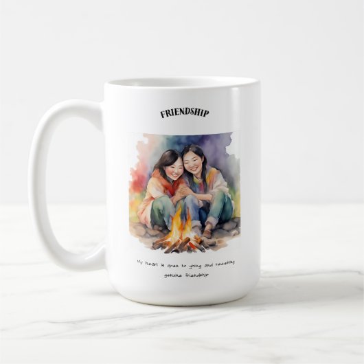 Mug Carte d'affirmation positive de l'amitié (Gauche)