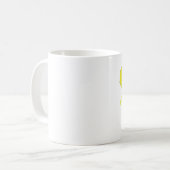 Mug Carte d'Afrique jaune funky (Devant gauche)
