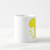 Mug Carte d'Afrique jaune funky (Centre)
