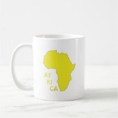Mug Carte d'Afrique jaune funky (Gauche)