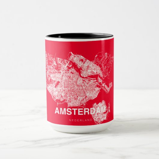 Mug Carte d'Amsterdam (Centre)