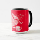Mug Carte d'Amsterdam (Devant droit)
