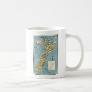 Mug Carte d'amusement de la Nouvelle Zélande