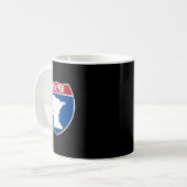 Mug Carte d'Andover Minnesota Panneau routier Intersta (Devant gauche)
