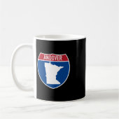Mug Carte d'Andover Minnesota Panneau routier Intersta (Gauche)