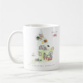 Mug Carte d'Angleterre illustrée à l'aquarelle | Monog (Gauche)