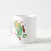 Mug Carte d'animaux de l'Afrique (Devant gauche)