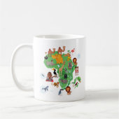 Mug Carte d'animaux de l'Afrique (Gauche)