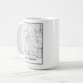 Mug Carte d'Ann Arbor (Devant gauche)