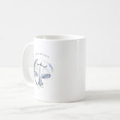 Mug Carte d'aquarelle Astrologie Zodiac | Monogramme (Devant gauche)