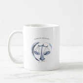 Mug Carte d'aquarelle Astrologie Zodiac | Monogramme (Gauche)