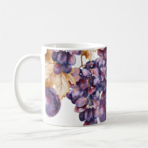 Mug Carte d'aquarelle de raisins