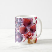 Mug Carte d'aquarelle de raisins (Devant droit)