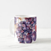 Mug Carte d'aquarelle de raisins (Devant gauche)