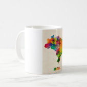 Mug Carte d'aquarelle du Brésil (Devant gauche)