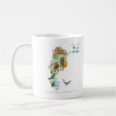 Mug Carte d'Argentine illustrée à l'aquarelle | Monogr (Gauche)
