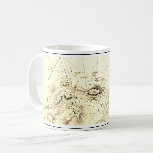 Mug Carte d'Athènes antique, Grèce (Devant gauche)