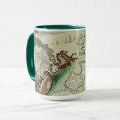 Mug Carte d'attaque navale sur l'Angleterre par (Devant gauche)
