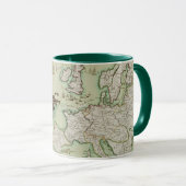 Mug Carte d'attaque navale sur l'Angleterre par (Devant droit)