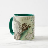 Mug Carte d'attaque navale sur l'Angleterre par (Devant gauche)