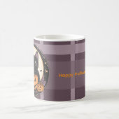 Mug Carte d'automne de chat mignon Halloween (Centre)