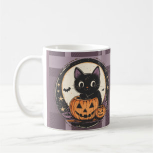 Mug Carte d'automne de chat mignon Halloween