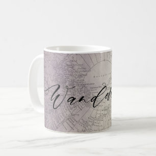 Mug Carte d'aventure à l'aquarelle dégradé violet Wand