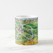 Mug Carte de bande dessinée de Houston le Texas (Centre)