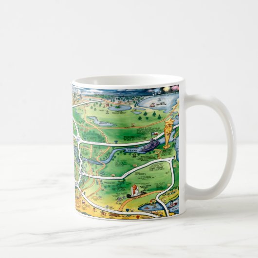 Mug Carte de bande dessinée de Houston le Texas (Droite)