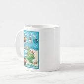 Mug Carte de bande dessinée de la Colombie (Devant gauche)