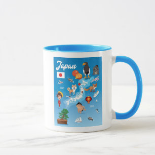 Mug Carte de bande dessinée d'enfants du Japon