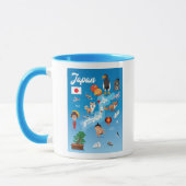 Mug Carte de bande dessinée d'enfants du Japon (Gauche)