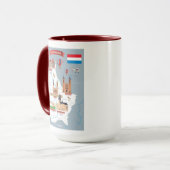 Mug Carte de bande dessinée du luxembourgeois (Devant gauche)