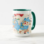 Mug Carte de bande dessinée du méditerranéen (Devant droit)