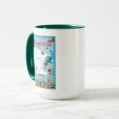 Mug Carte de bande dessinée du Minnesota (Devant gauche)