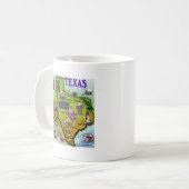 Mug Carte de bande dessinée du TEXAS (Devant gauche)