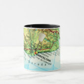 Mug Carte de Barcelone, Espagne (Centre)
