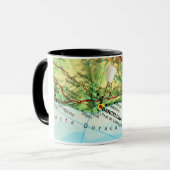 Mug Carte de Barcelone, Espagne (Devant gauche)