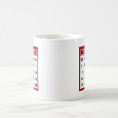 Mug carte de bingo-test (Centre)